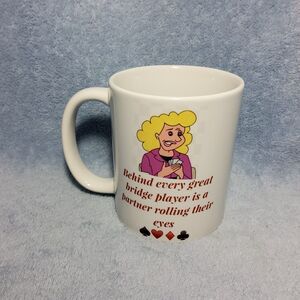 Behind Every Great Bridge Player Mug Funny Card Game Humor Coffee Cup Orca